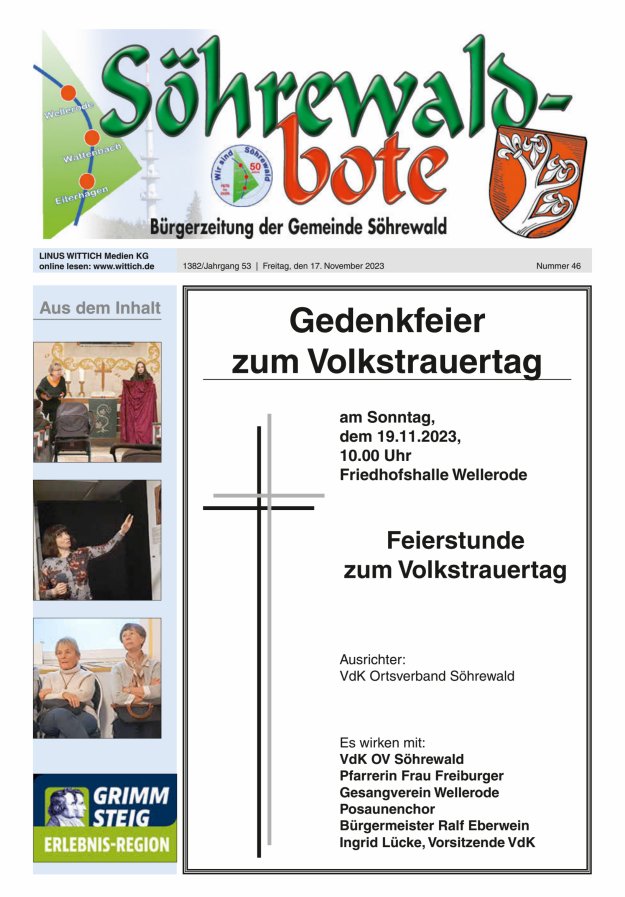 Söhrewaldbote Titelblatt 46/2023