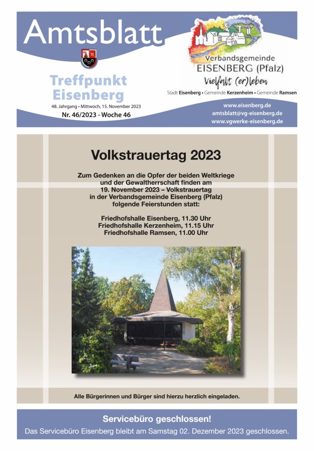 Treffpunkt Eisenberg Titelblatt 46/2023
