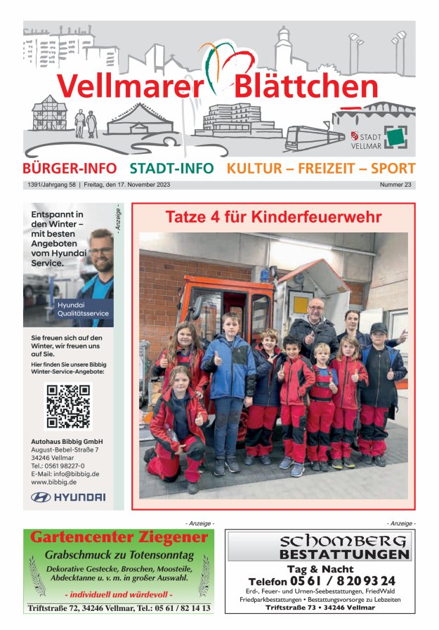 Vellmarer Blättchen Titelblatt 23/2023