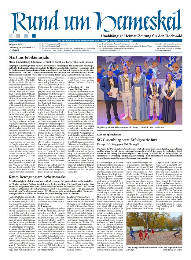 Rund um Hermeskeil Titelblatt 46/2023