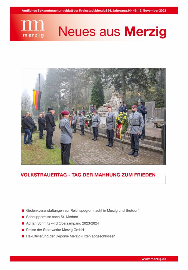 Neues aus Merzig Titelblatt 46/2023