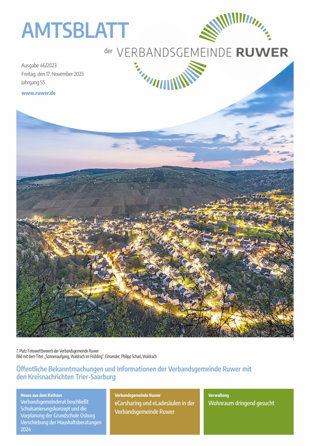 Amtsblatt VG Ruwer Titelblatt 46/2023