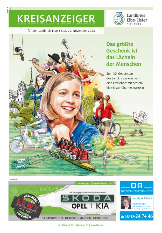 Kreisanzeiger für den Landkreis Elbe-Elster Titelblatt 11/2023