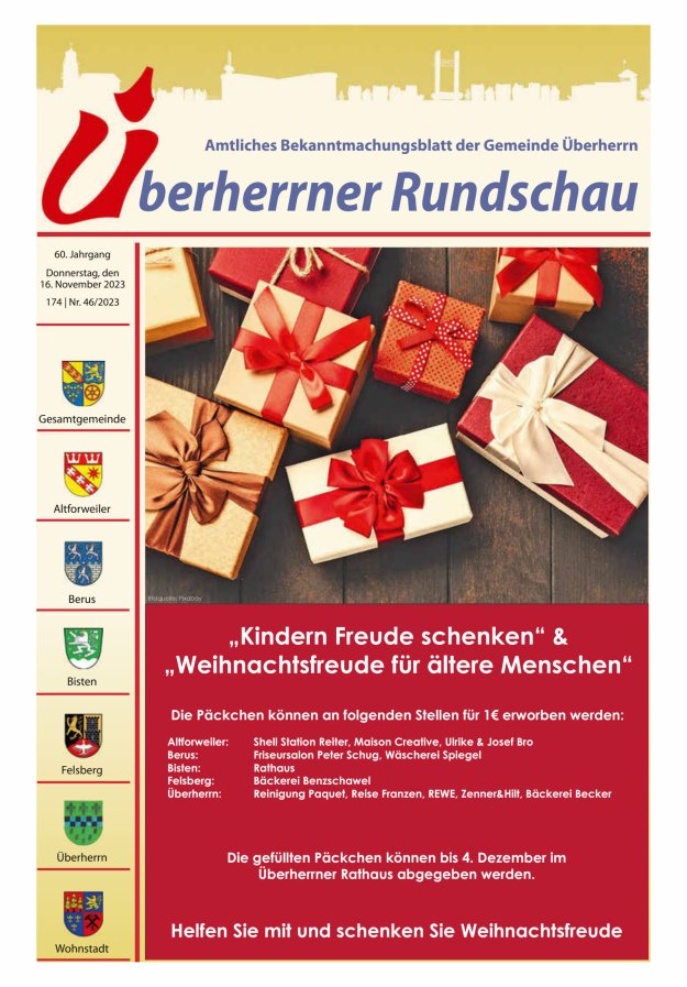 Überherrner Rundschau Titelblatt 46/2023