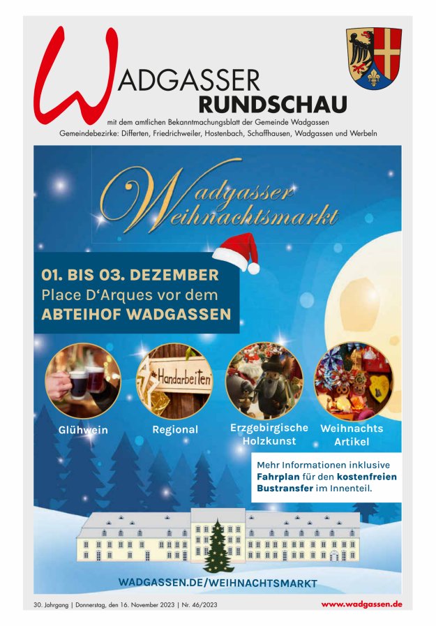 Wadgasser Rundschau Titelblatt 46/2023