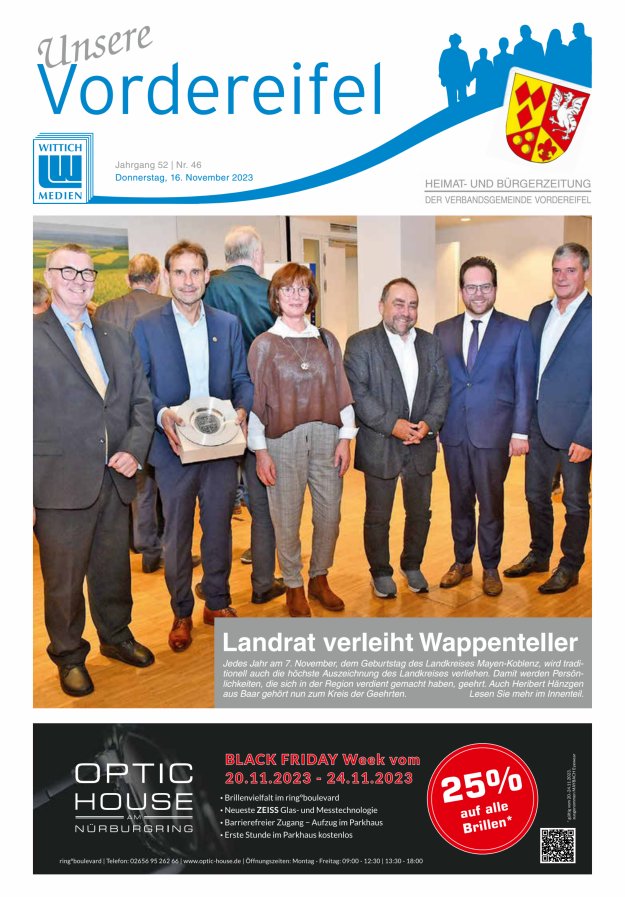 Mitteilungsblatt Vordereifel - Heimat- u Bürgerzeitung der VG Vordereifel Titelblatt 46/2023