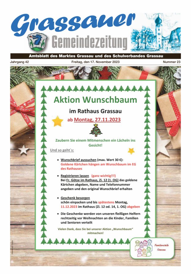 Grassauer Gemeindezeitung Titelblatt 23/2023