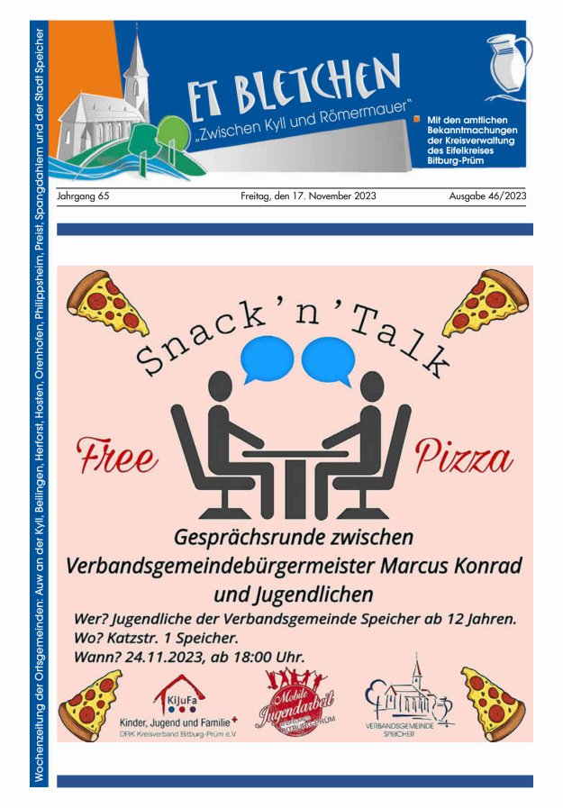 Et Bletchen VG Speicher Titelblatt 46/2023