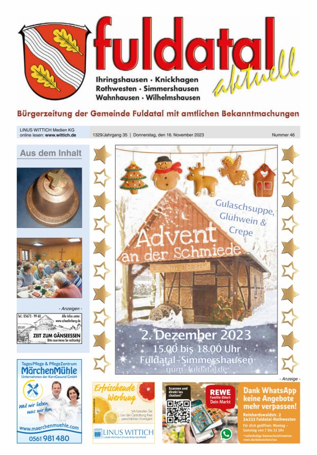 Fuldatal aktuell Titelblatt 46/2023