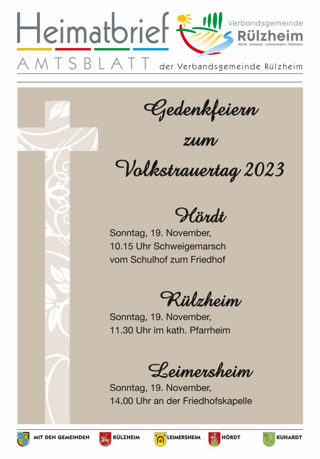 Heimatbrief VG Rülzheim Titelblatt 46/2023