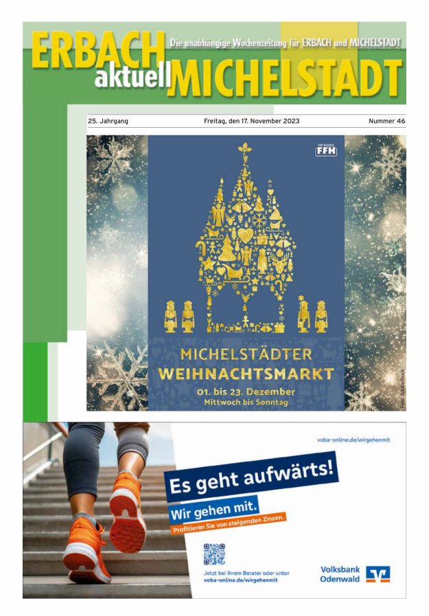 Erbach-Michelstadt aktuell Titelblatt 46/2023