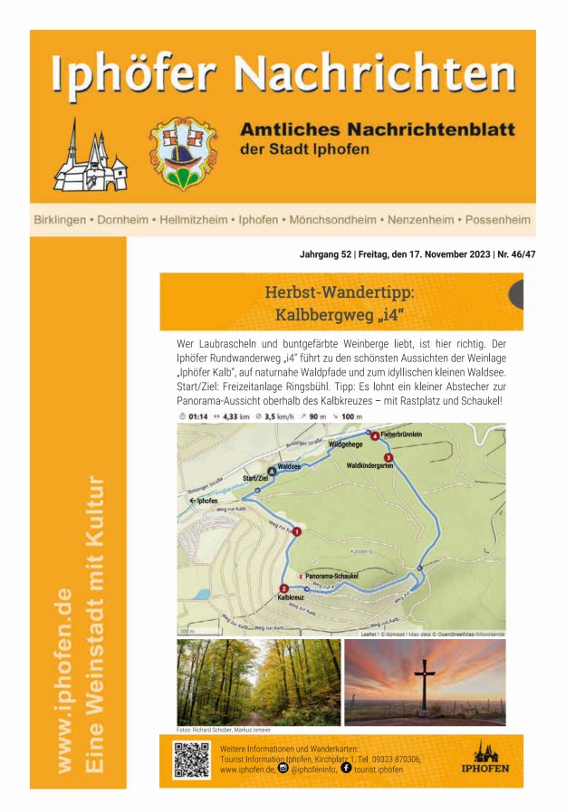 Iphöfer Nachrichten Titelblatt 46/2023