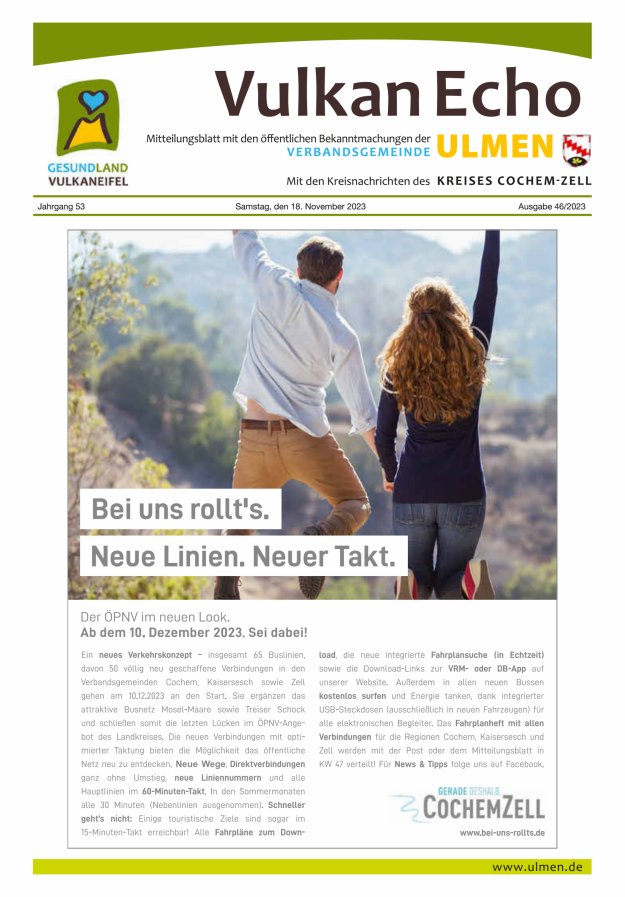 Vulkan Echo VG Ulmen Titelblatt 46/2023