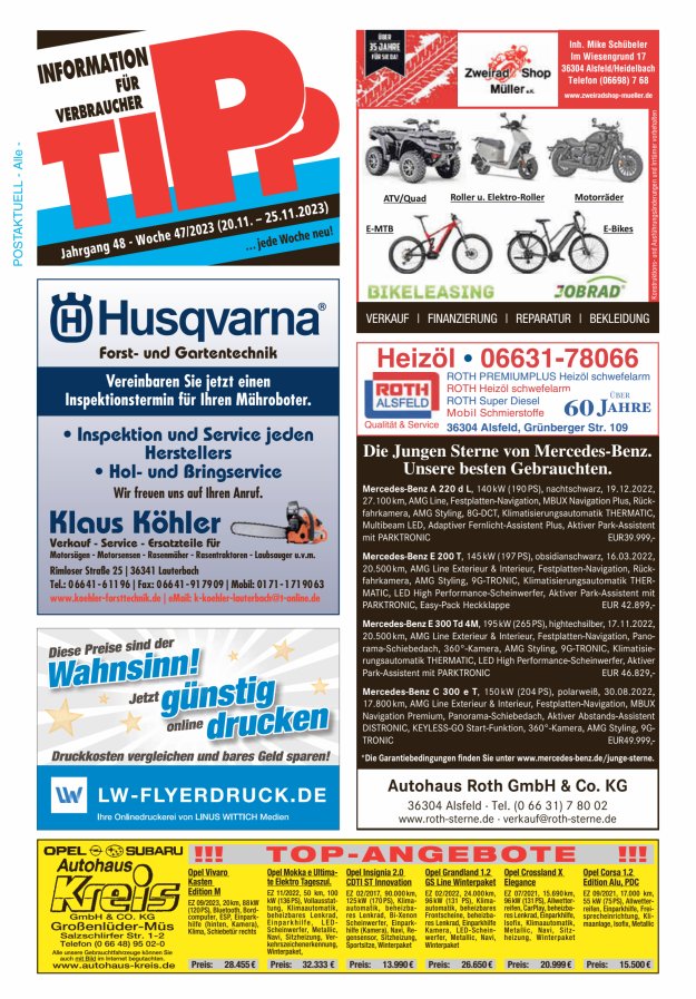 Tipp Vogelsberg Titelblatt 47/2023