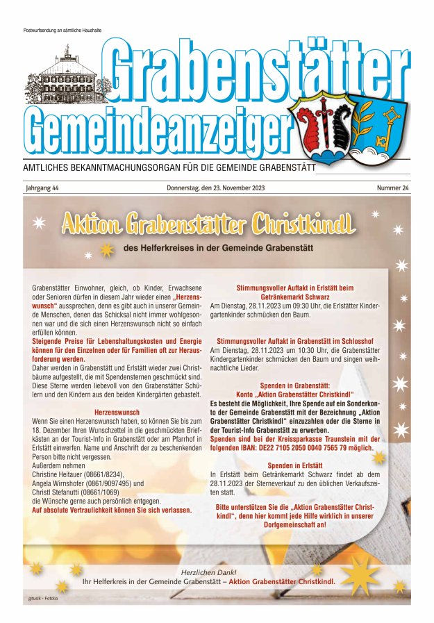 Grabenstätter Gemeindeanzeiger Titelblatt 24/2023