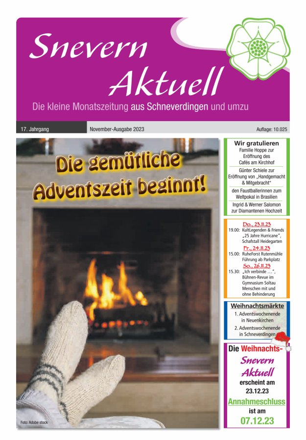 Snevern Aktuell Titelblatt 11/2023