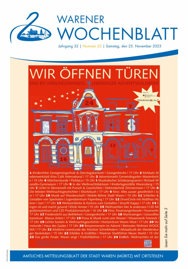 Warener Wochenblatt Titelblatt 22/2023