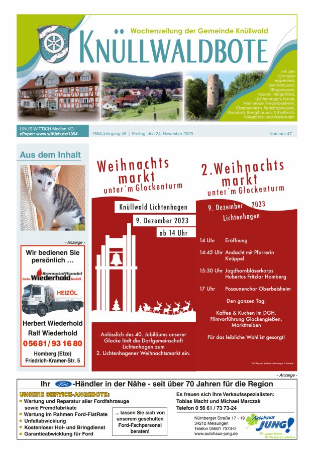 Knüllwaldbote Titelblatt 47/2023