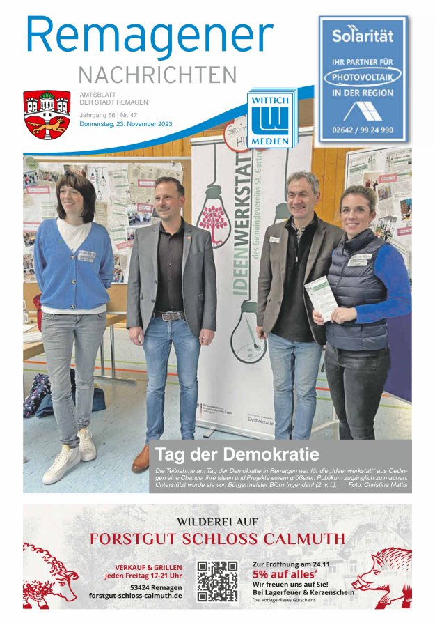 Remagener Nachrichten Titelblatt 47/2023