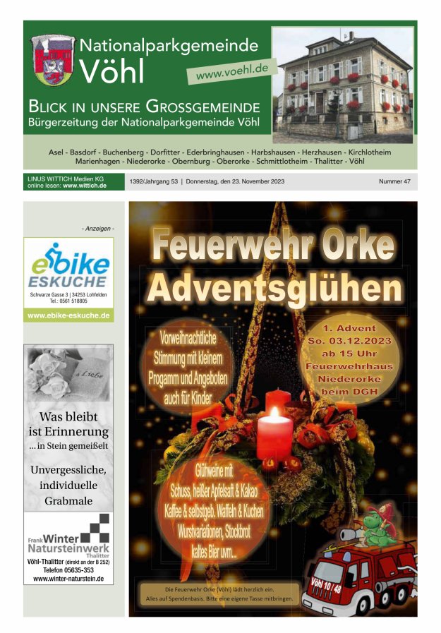 Blick in unsere Grossgemeinde Titelblatt 47/2023