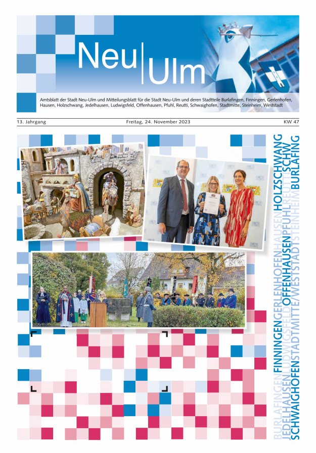 Amtsblatt der Stadt Neu-Ulm und Mitteilungsblatt für die Stadt Neu-Ulm Titelblatt 47/2023