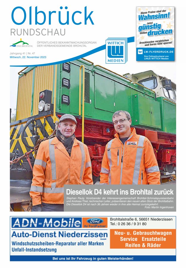 Olbrück Rundschau Titelblatt 47/2023
