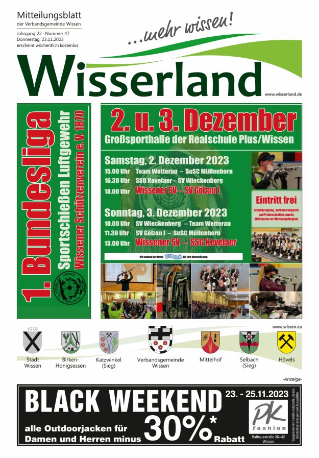 Mitteilungsblatt Wissen - Wisserland...mehr wissen! Titelblatt 47/2023