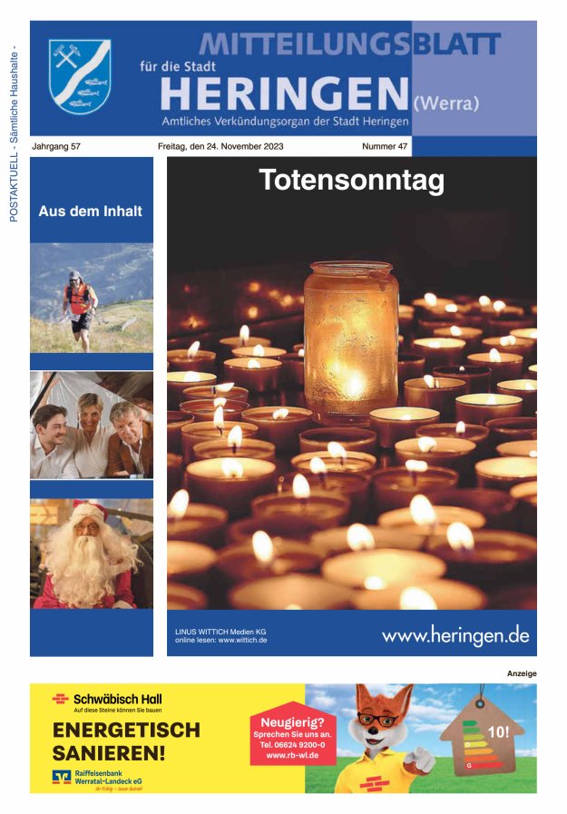 Mitteilungsblatt Heringen Titelblatt 47/2023
