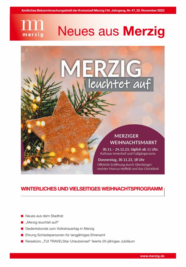 Neues aus Merzig Titelblatt 47/2023