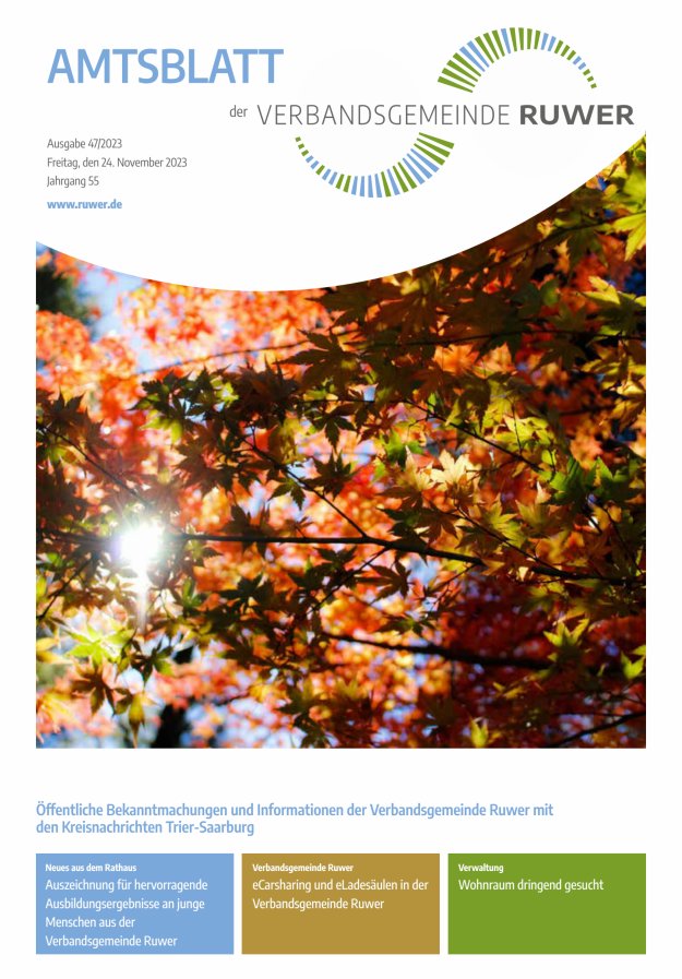 Amtsblatt VG Ruwer Titelblatt 47/2023