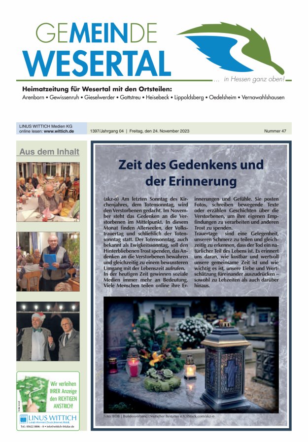Wesertal Titelblatt 47/2023