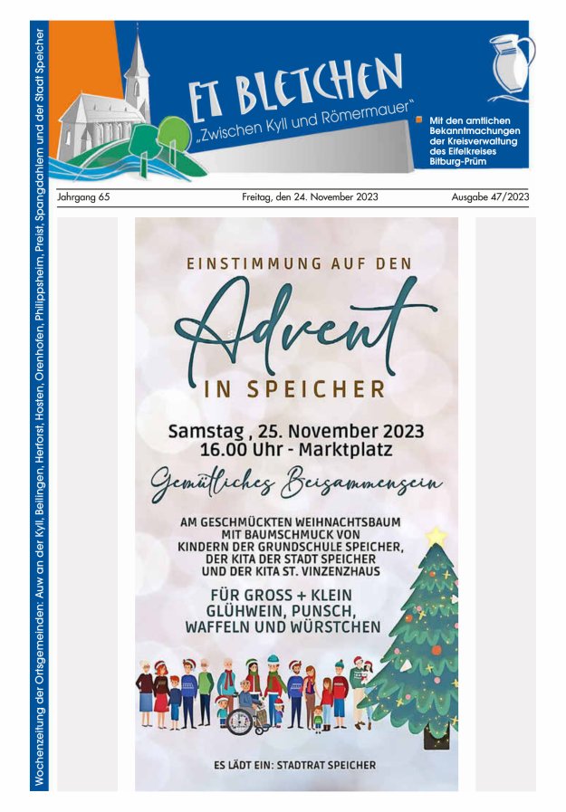 Et Bletchen VG Speicher Titelblatt 47/2023