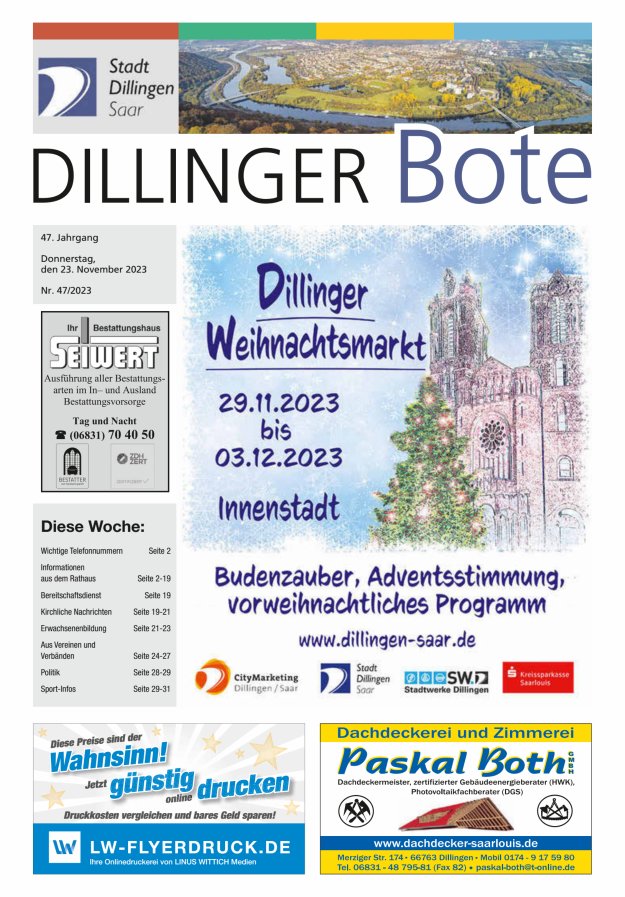 Dillinger Bote Titelblatt 47/2023