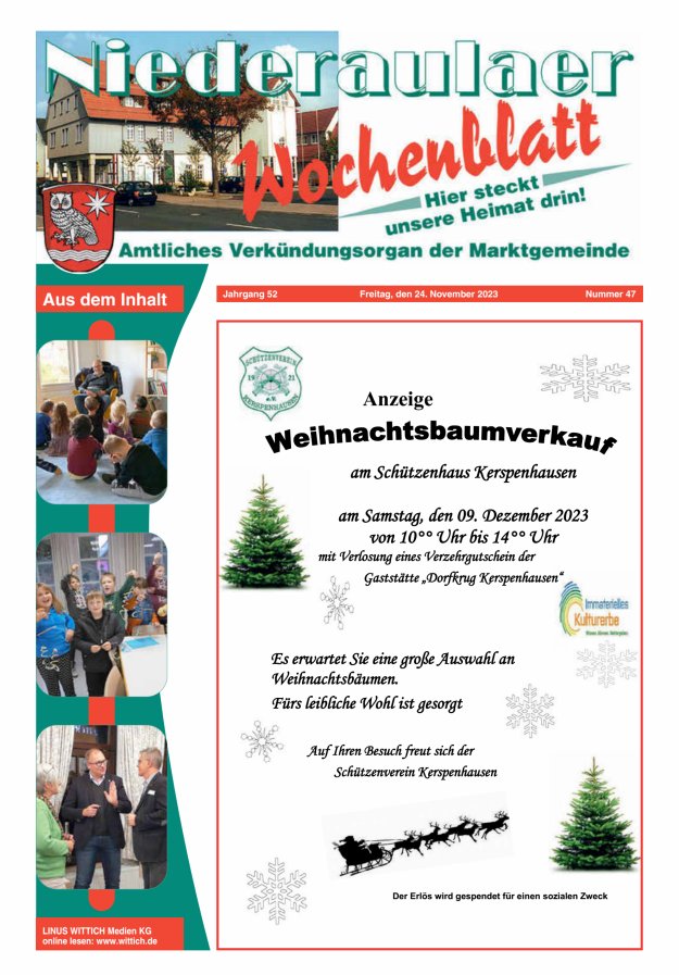 Niederaulaer Wochenblatt Titelblatt 47/2023