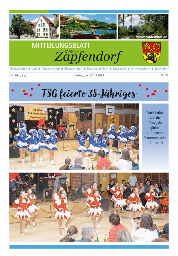 Mitteilungsblatt Markt Zapfendorf Titelblatt 24/2023