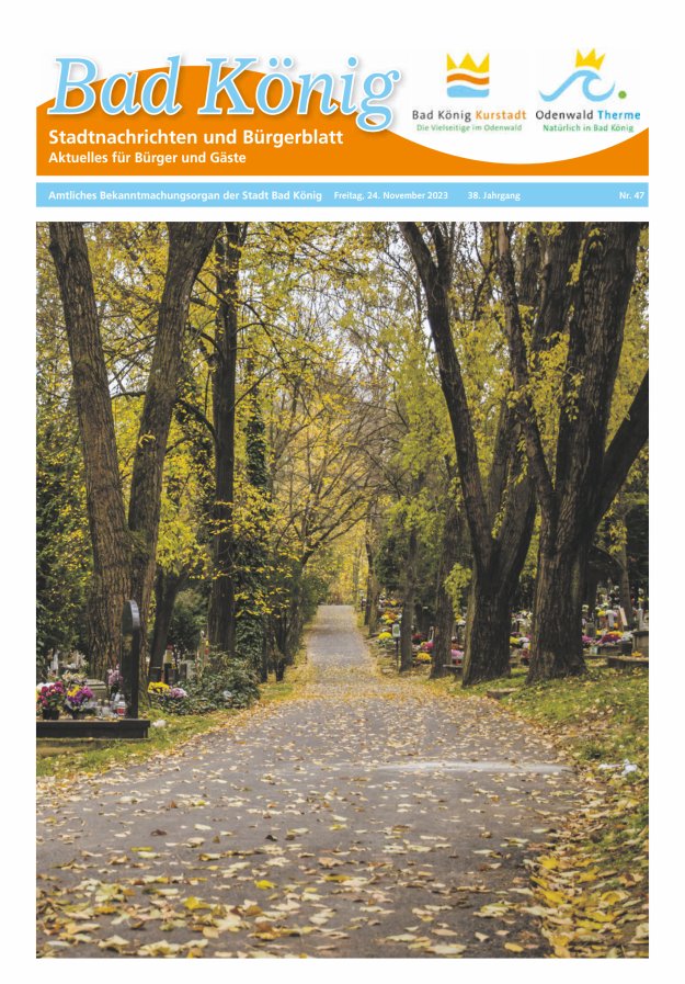 Bad Königer Stadtnachrichten und Badeblatt Titelblatt 47/2023