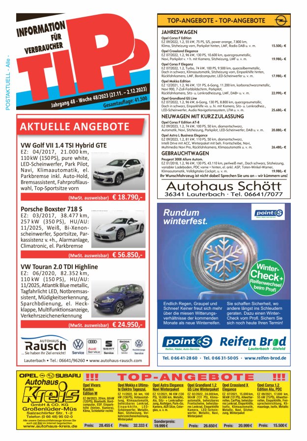 Tipp Vogelsberg Titelblatt 48/2023