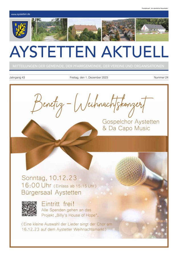 Aystetten Aktuell Wir über uns Titelblatt 24/2023