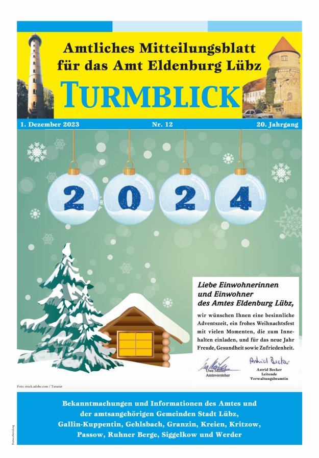 Turmblick Titelblatt 12/2023