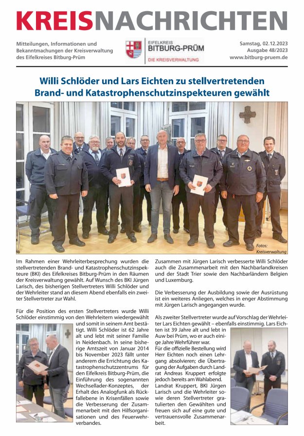 Kreis Bitburg-Prüm Titelblatt 48/2023