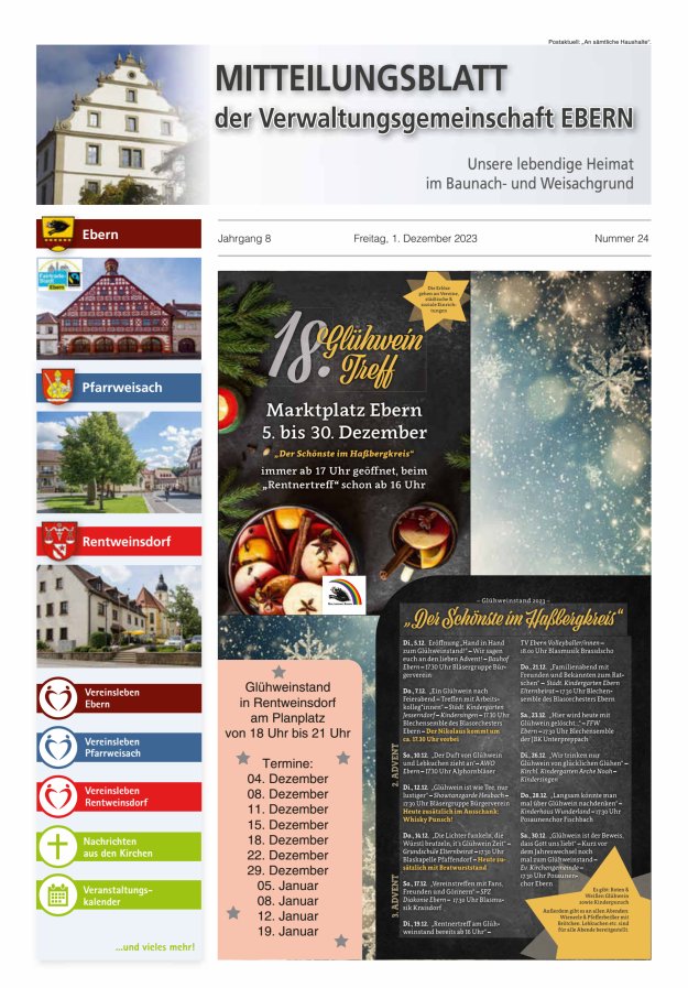 Mitteilungsblatt der Verwaltungsgemeinschaft Ebern Titelblatt 24/2023