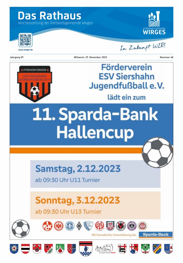 Das Rathaus - Informationen für die Bürger in der VG Wirges Titelblatt 48/2023