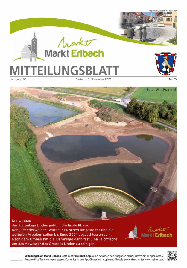 Mitteilungsblatt Markt Erlbach Titelblatt 23/2023