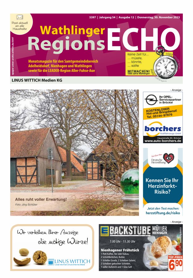Wathlinger RegionsEcho Titelblatt 12/2023