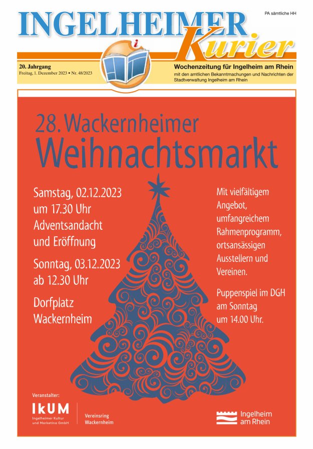 Ingelheimer Kurier Titelblatt 48/2023