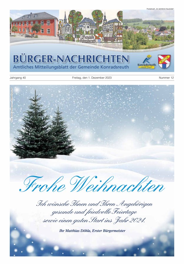 Bürger-Nachrichten Titelblatt 12/2023