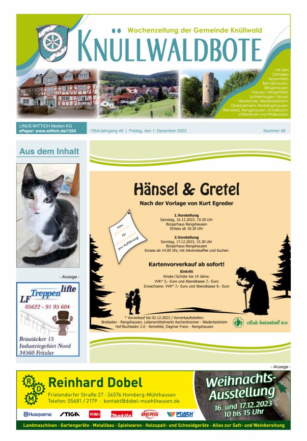 Knüllwaldbote Titelblatt 48/2023