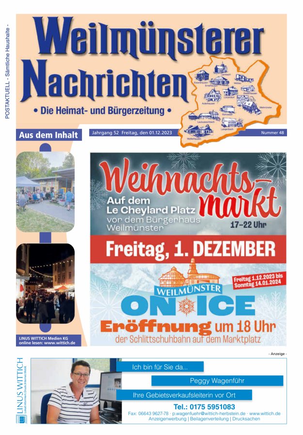 Weilmünsterer Nachrichten Titelblatt 48/2023