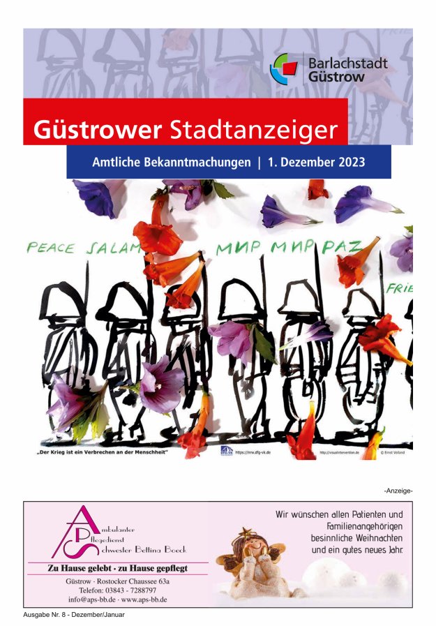 Güstrower Stadtanzeiger Titelblatt 08/2023