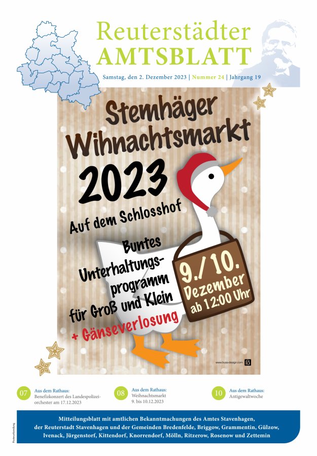 Reuterstädter Amtsblatt Titelblatt 24/2023
